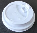 PLASTIC LID FOR 12OZ PAPER CUP WHITE PP (20*25) 90 MM