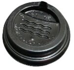 PLASTIC LID FOR 12OZ PAPER CUP BLACK PP (20*25) 90 MM