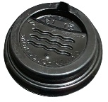 PLASTIC LID FOR 12OZ PAPER CUP BLACK PP (20*25) 90 MM