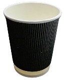 12 OZ RIPPLE CUP  BLACK