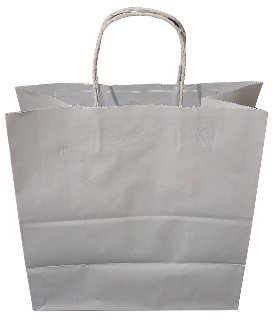 PAPER BAG TWISTED HANDLE 33X34X18 WHITE PLAIN UNPRINT 1X250 PCS