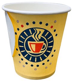 7 Oz WITH HANDLE PAPER CUP YELLOW AND BLUE 1X1000