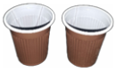 Plastic Coffee Cup 60cc - PP WHT/BRN (1x2000pcs) GAVA CUP